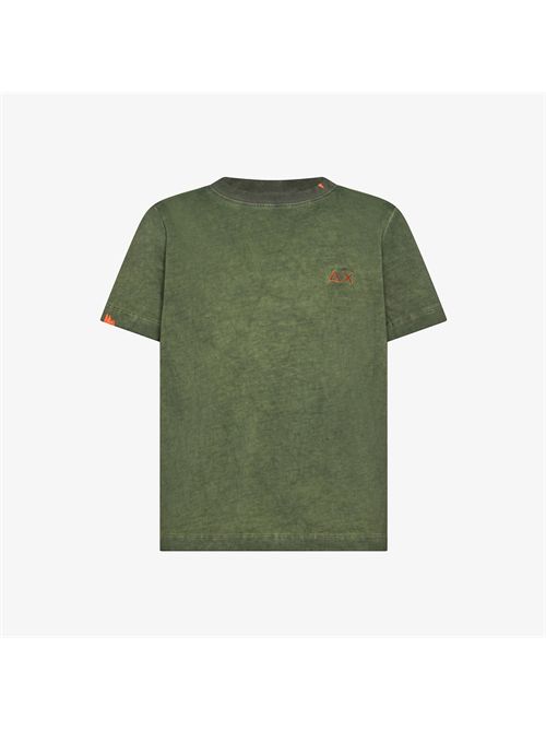 T-shirt in jersey di cotone verde scuro SUN 68 | T36347//37